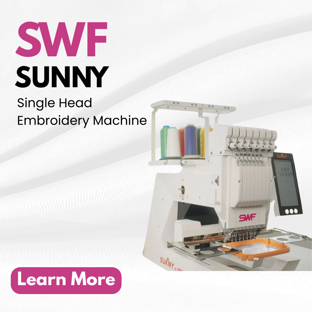 SWF Sunny Embroidery Machine – 7 Needle Compact Unit