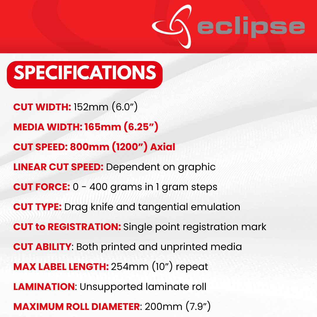 NEW Eclipse Mini + Digital Label Cutter 220mm web