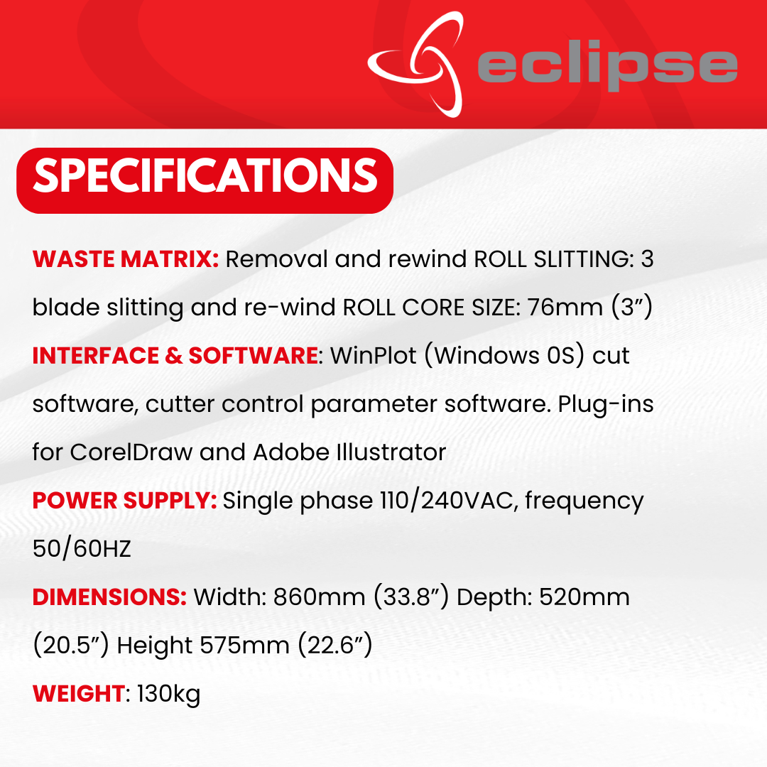 NEW Eclipse Mini + Digital Label Cutter 220mm web
