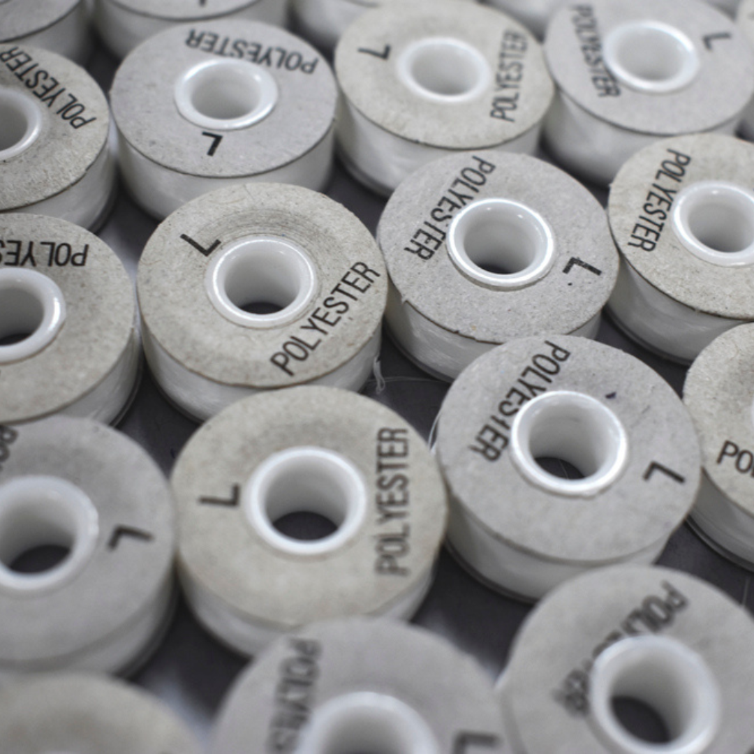 Pre-Wound Polyester Bobbins: White Box of 144