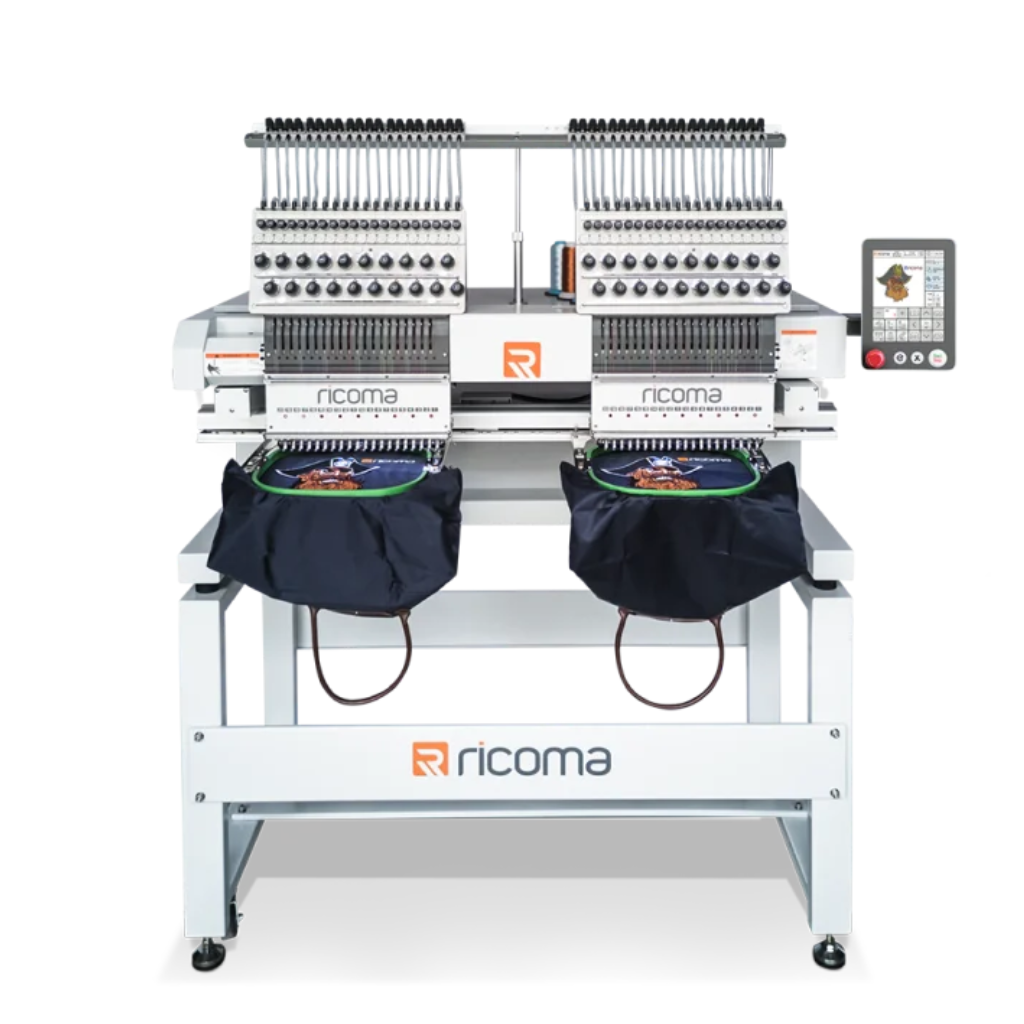 USED RICOMA MT2002 2-Head 20-Needle Embroidery Machine
