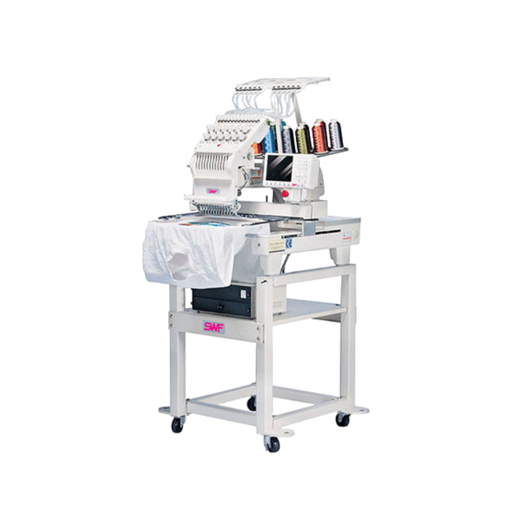 USED SWF E-T1201C Single-Head 12-Needle Embroidery Machine