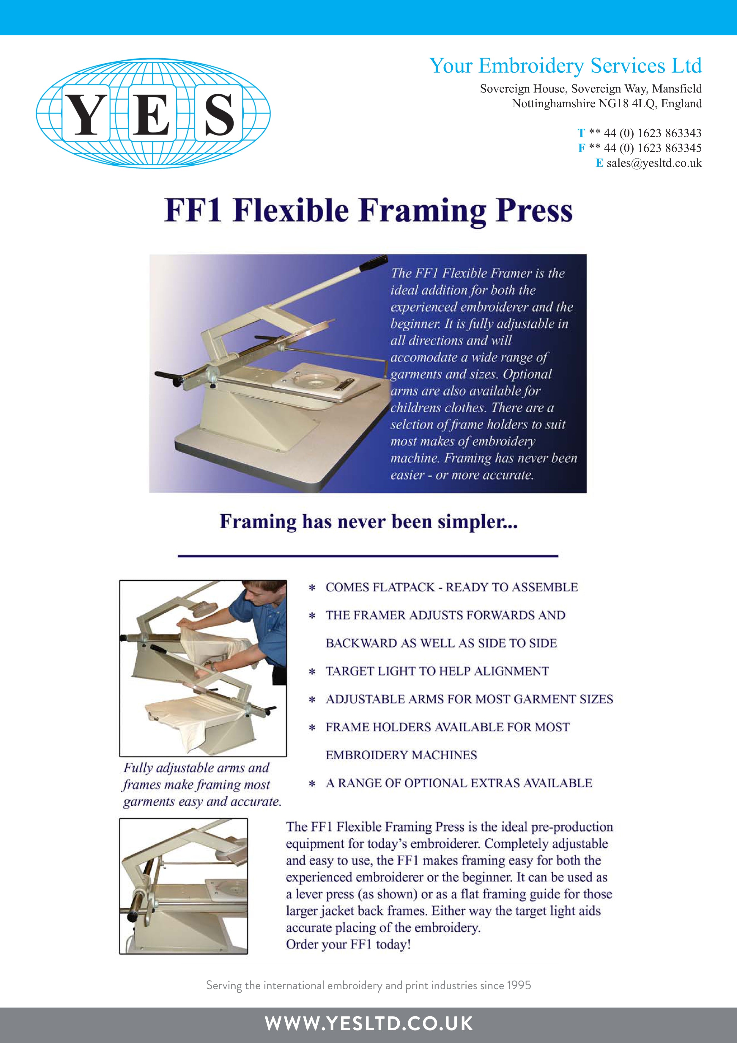 YES (FF1) - 15cm Tajima Tubular Embroidery Frame Holder